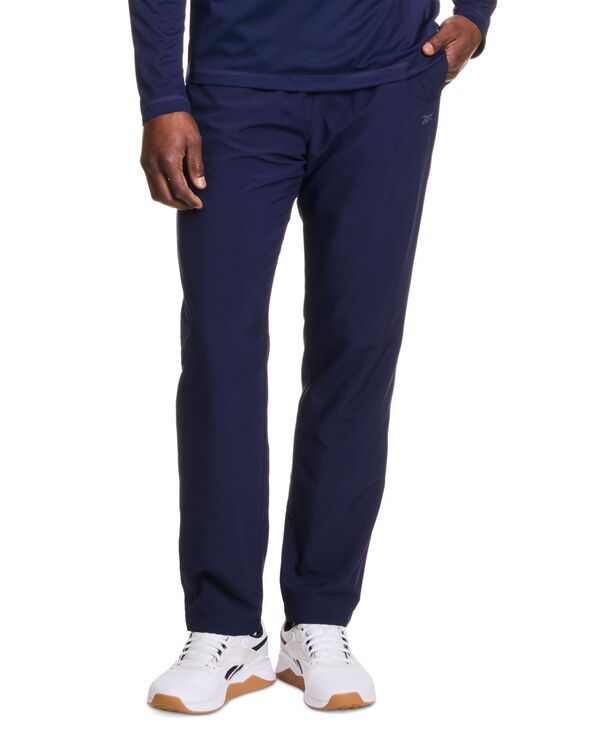 リーボック メンズ ボトムス カジュアルパンツ トラックパンツ パンツ ロゴ Reebok Mens Woven Logo Track Pants Vector Navy Wht ネイビー