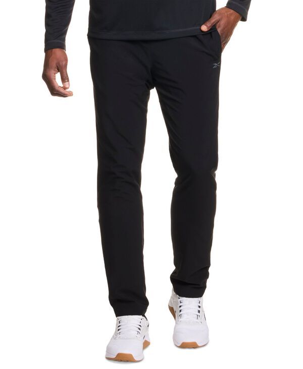 リーボック メンズ ボトムス カジュアルパンツ トラックパンツ パンツ ロゴ Reebok Mens Woven Logo Track Pants Blackwht ブラック