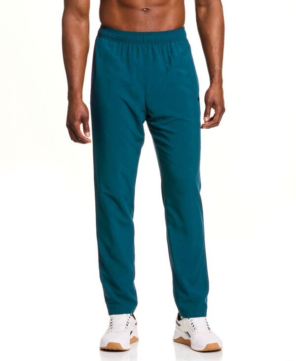 リーボック メンズ ボトムス カジュアルパンツ パンツ Reebok Mens RegularFit Woven Pants Retro Teal ティール