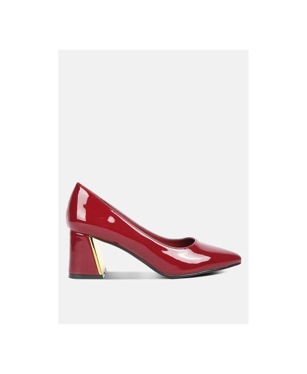 ロンドンラグ レディース シューズ パンプス トール ヒール London Rag Zaila Metallic Accent Block Heel Pumps Women Medium red レッド