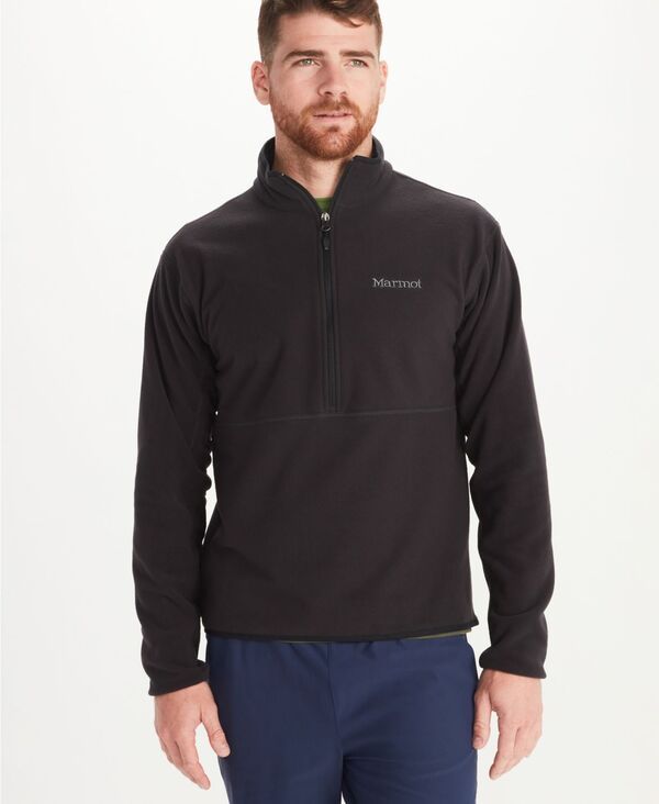 マーモット メンズ アウター パーカー・スウェット スウェット シャツ カラーブロック Marmot Mens Rockin Colorblocked 12 Zip Sweatshirt Black ブラック