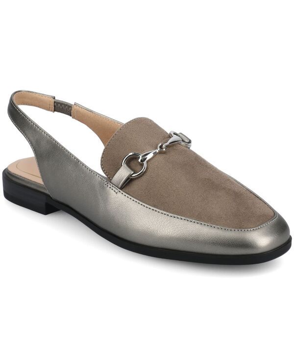 ジュルネ コレクション レディース シューズ パンプス ローファー Journee Collection Womens Lainey Bit Sling Back Loafers Pewter ピューター