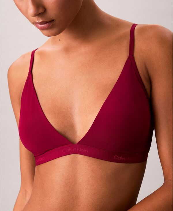 カルバンクライン レディース アンダーウェア ブラジャー Calvin Klein Womens Form To Body Lightly Lined Triangle Bralette QF6758 Beet Reed