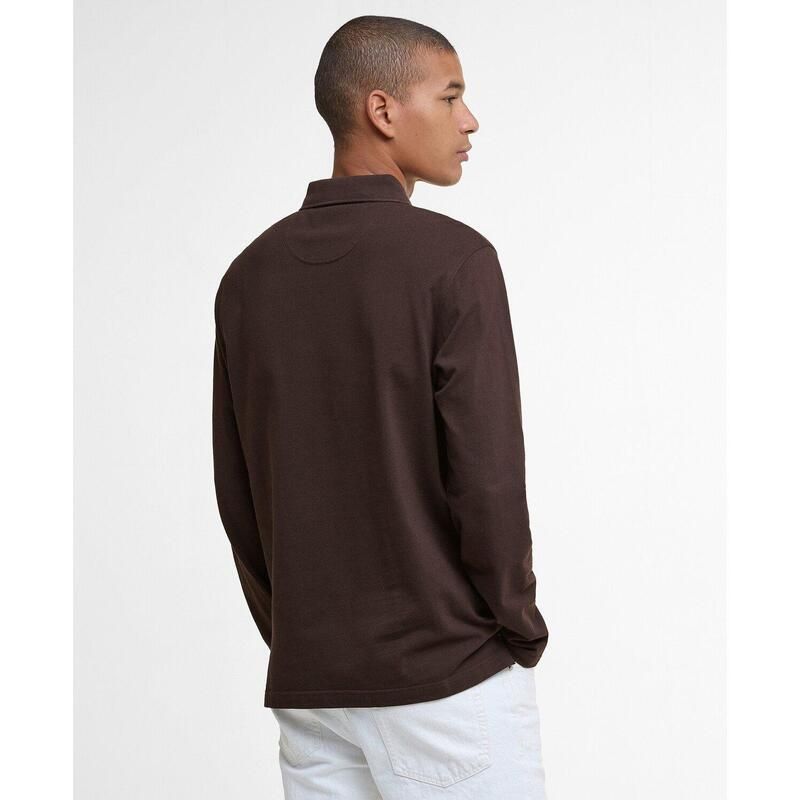 バブアー メンズ トップス ポロシャツ Barbour BLi Blaine LS Polo Sn54 Dark Oak BR17