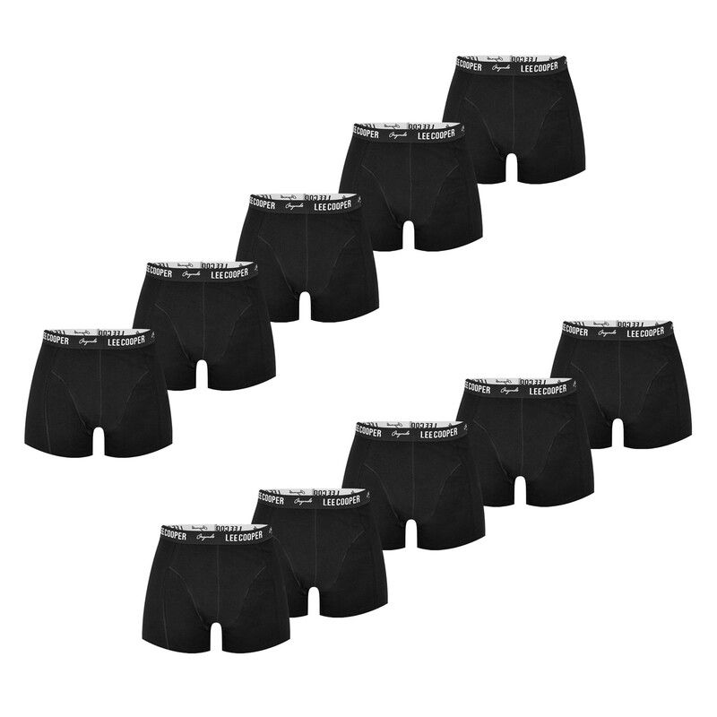 レークーパー メンズ アンダーウェア ボクサーパンツ ショートパンツ Lee Cooper 10 Pack Hipster Boxer Shorts Mens Black ブラック