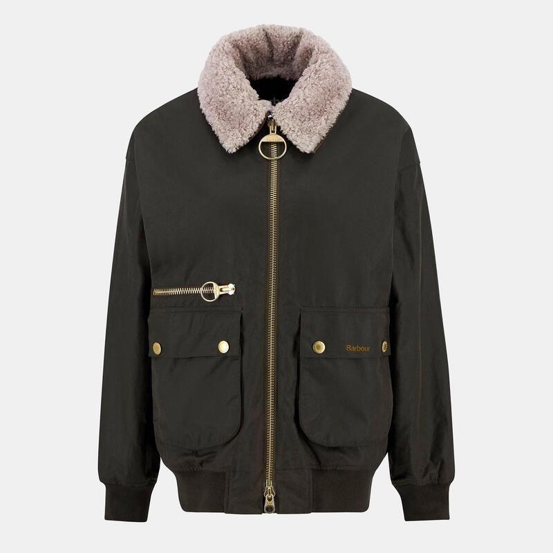 バブアー レディース アウター ジャケット・ブルゾン マキシ Barbour Maxine Wax Jacket Archive Olive オリーブ