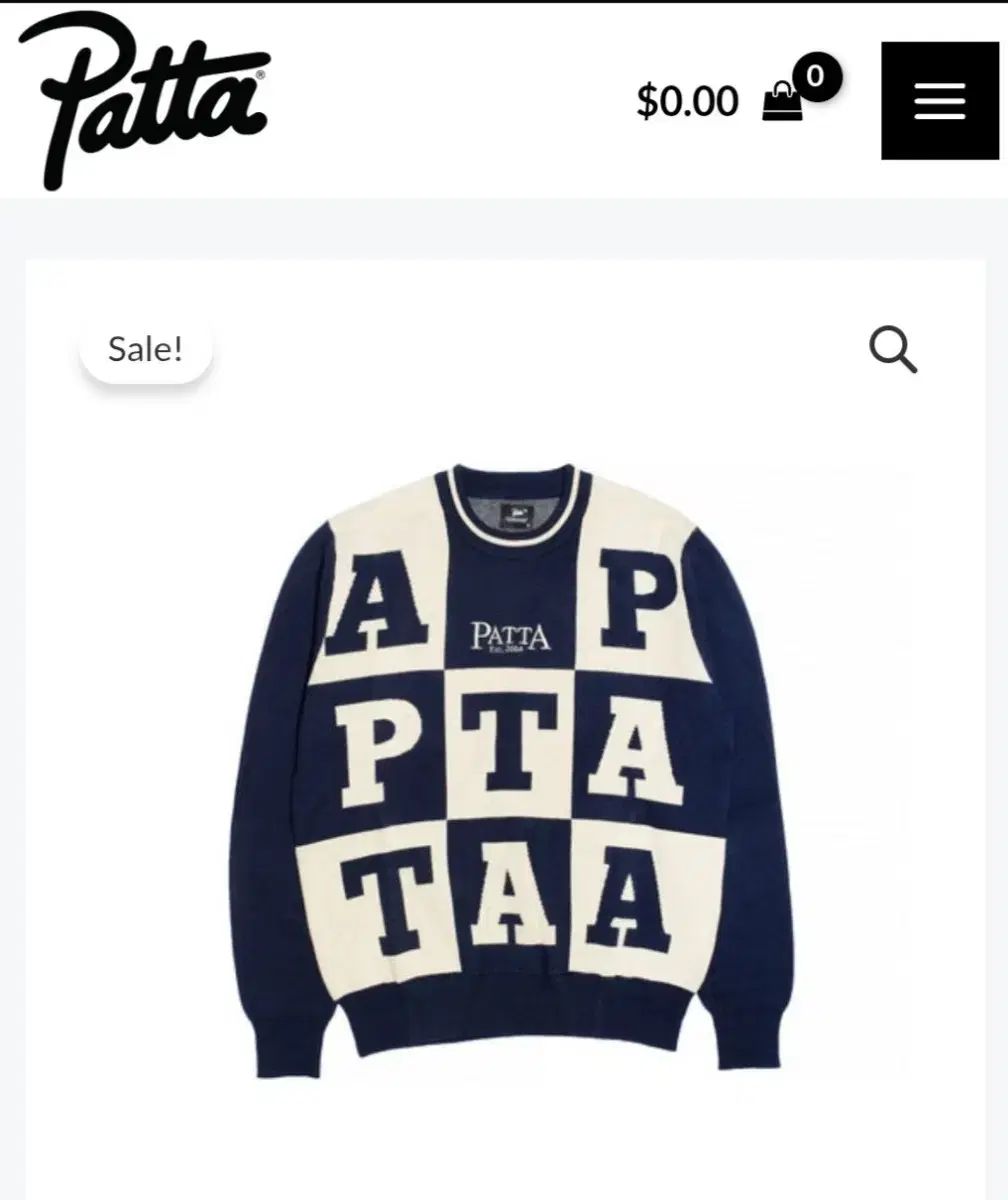 patta PAT アルファベット ニットセーター 100 105