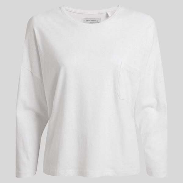 クラッグホッパーズ レディース トップス シャツ Craghoppers Crag Emere LS Tshirt Ld99 White ホワイト