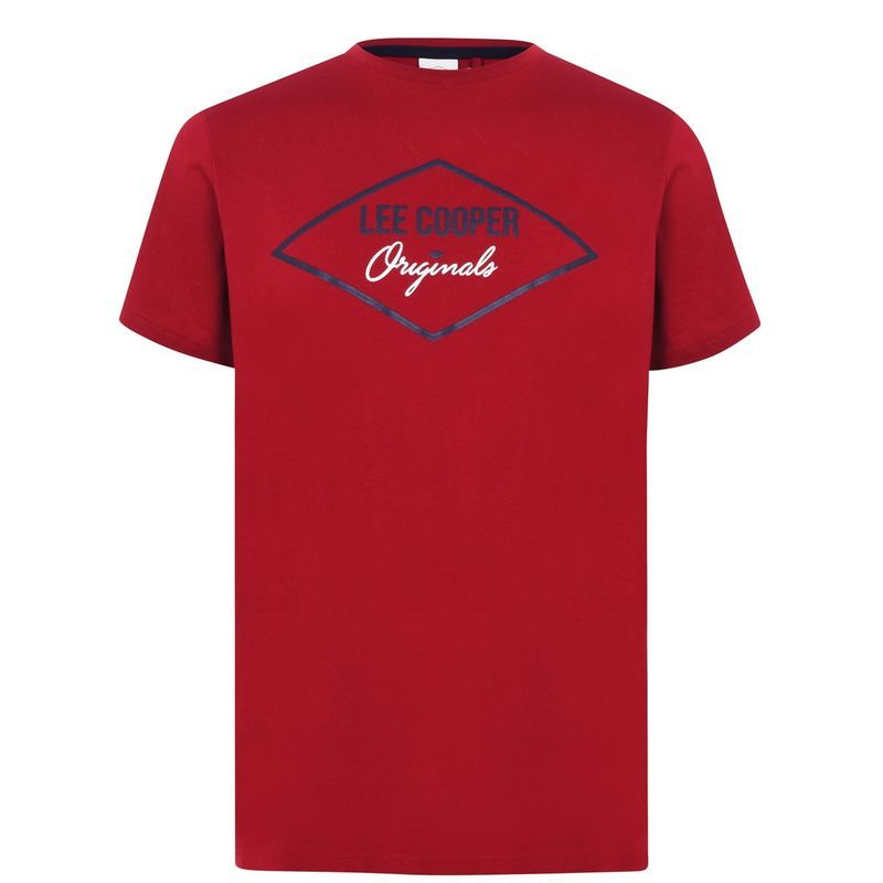 レークーパー メンズ トップス Tシャツ ロゴ Lee Cooper Cooper Logo T Shirt Red レッド