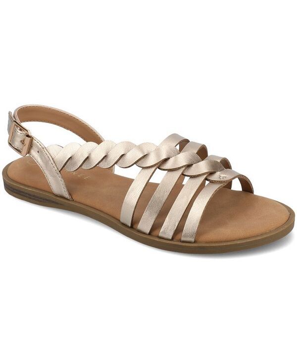 ジュルネ コレクション レディース シューズ サンダル Journee Collection Womens Solay Sandals Champagne シャンパン