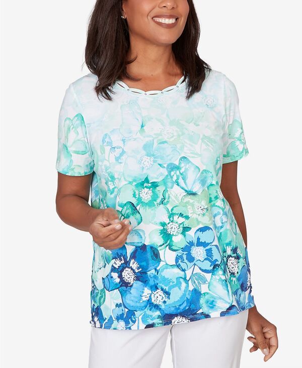 アルフレッド ダナー レディース トップス シャツ フラワー柄 プチ フラワー Alfredunner Petite Floral Ombrembellished Neck Topastel 8,725円