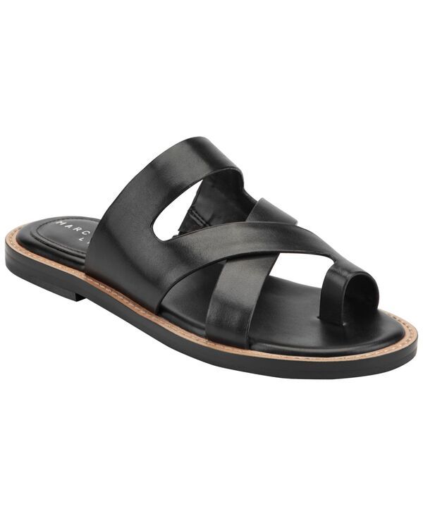 マーク・フィッシャー レディース シューズ サンダル Marc Fisher LTD Womens Genella Strappy SlipOn Sandals Black Leather ブラック