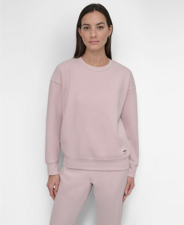 ダナ キャラン ニューヨーク レディース アウター パーカー・スウェット クルーネック シャツ ロゴ DKNY Sport Womens Tonalogo Patch Crew Neck Sweatshirt Allure