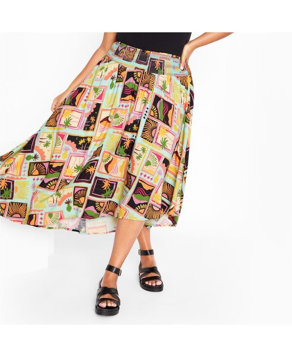 シティーシック レディース ボトムスカート プラスサイズ CITY CHIC Plusizeva Skirt Print