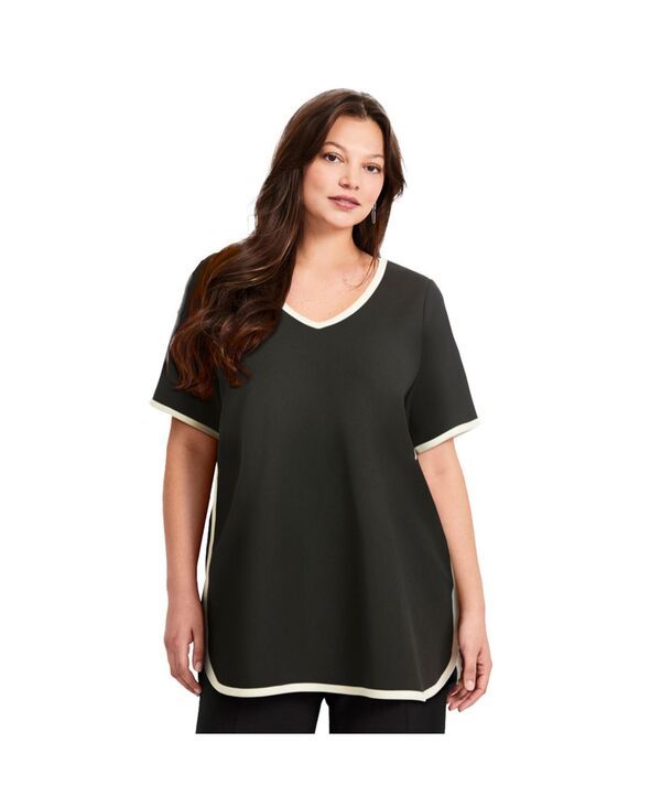 アベニュー レディース トップス シャツ コントラスト AVENUE Womens Contrastop Black ブラック