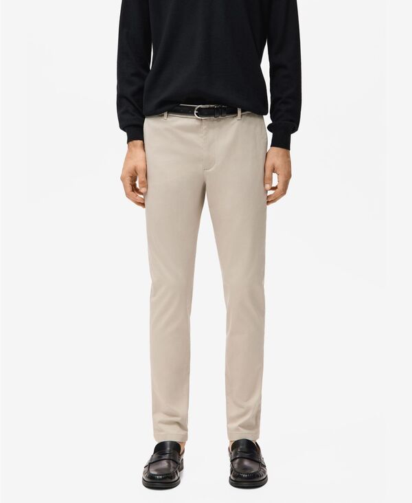 マンゴ メンズ ボトムス カジュアルパンツ MANGO Mens Barna SlimFitwill Chino Pantsand サンド