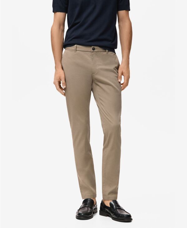 マンゴ メンズ ボトムス カジュアルパンツ MANGO Mens Barna SlimFitwill Chino Pants Beige ベージュ