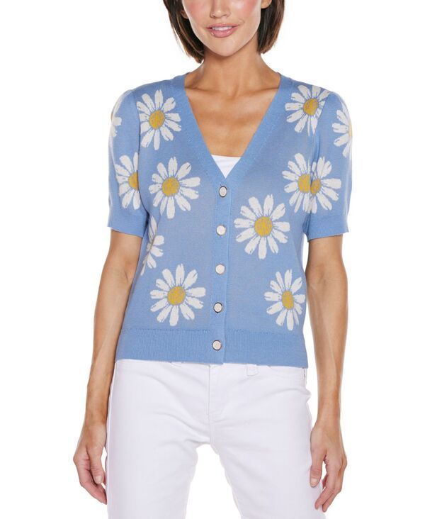 ベルディーニ レディース アウター ニット・セーター Vネック セーター カーディガン Belldini Womens Daisy Jacquard VNeck Cardigan Sweater Chambray 14,805円