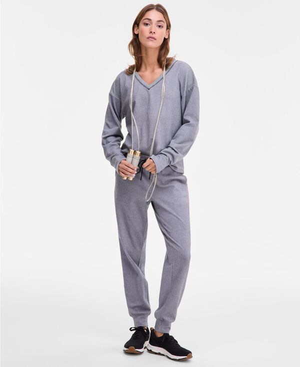 イデオロギー レディース ボトムス カジュアルパンツ IDeology Womens Brushed Rib Jogger Pants Grey グレー