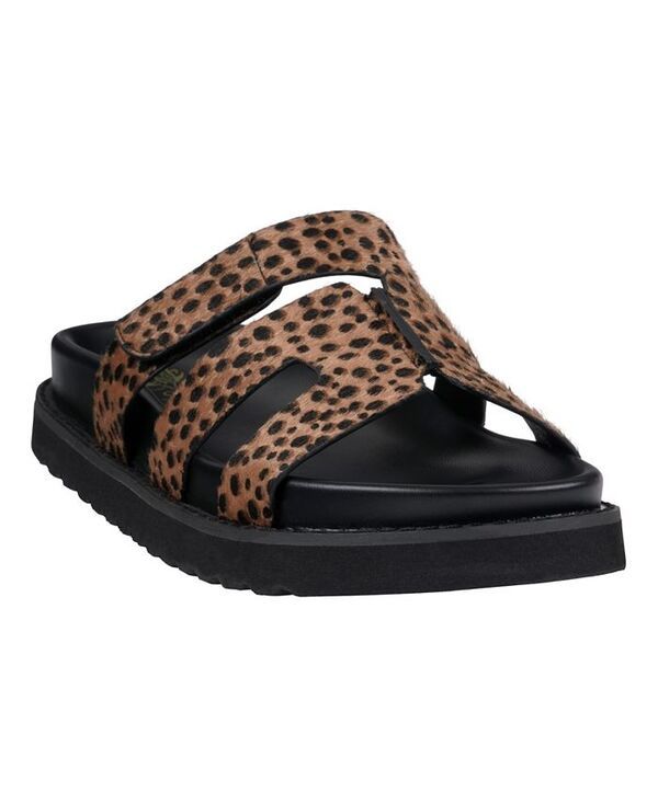 ジーシーシューズ レディース シューズ サンダル GC Shoes Womens Emery Slip On Footbed Sandals Leopard アニマル