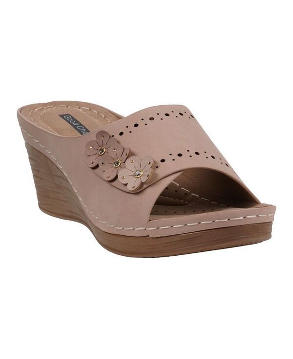 ジーシーシューズ レディース シューズ サンダル フラワー柄 フラワー GC Shoes Womens Vega Floral Wedge Sandals Blush ブラッシュ