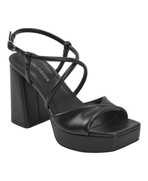 マークフィッシャー レディース シューズ サンダル プラットフォーム ヒール Marc Fisher Womens Glady Crisscross High Block Heel Platform Sandals Black ブラック