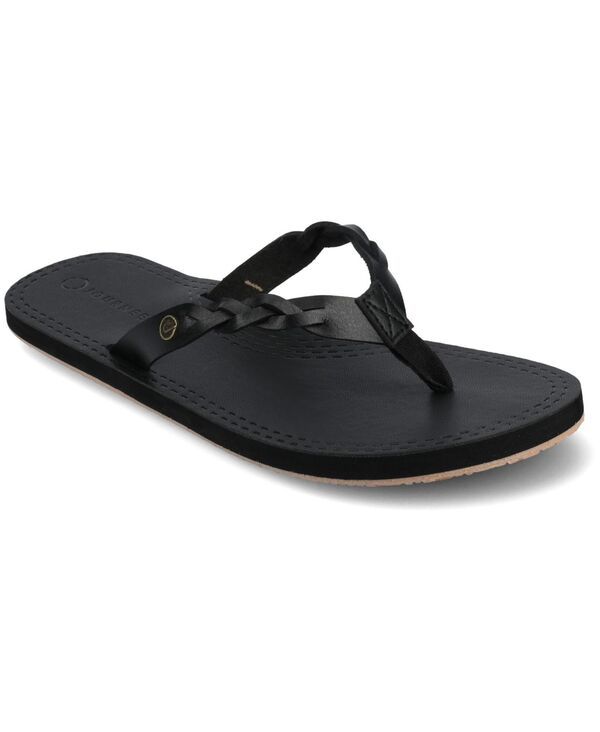 ジュルネ コレクション レディース シューズ サンダル Journee Collection Tomi Braided Comfort SlipOn Flat Sandals Black ブラック