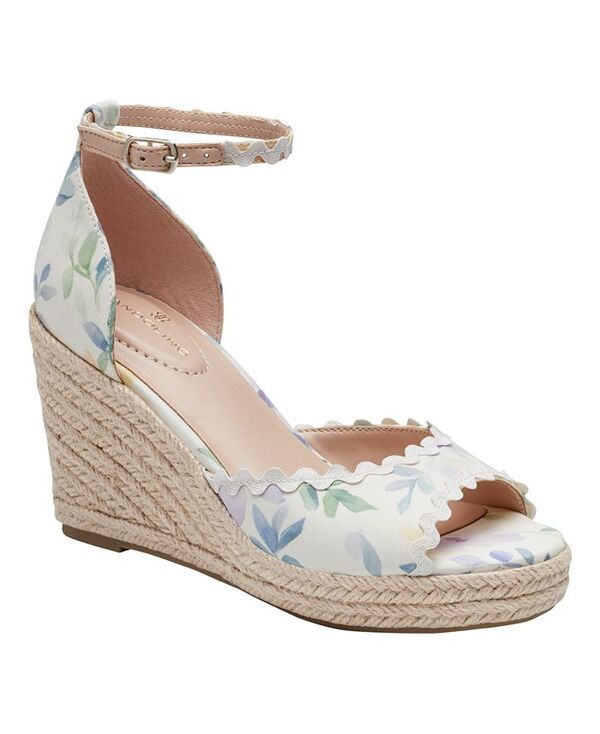 バンドリーノ レディース シューズ サンダル Bandolino Womens Kendri Espadrille Wedge Sandals LavendarIvory Floral アイボリー