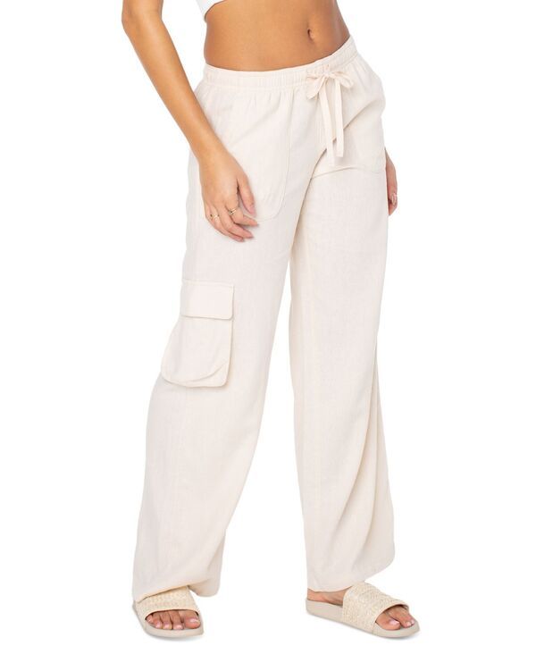 ロキシー レディース ボトムス カジュアルパンツ カーゴパンツ パンツ Roxy Juniors Lagoon TieWaist PullOn Cargo Pants Pink Champagne ピンク