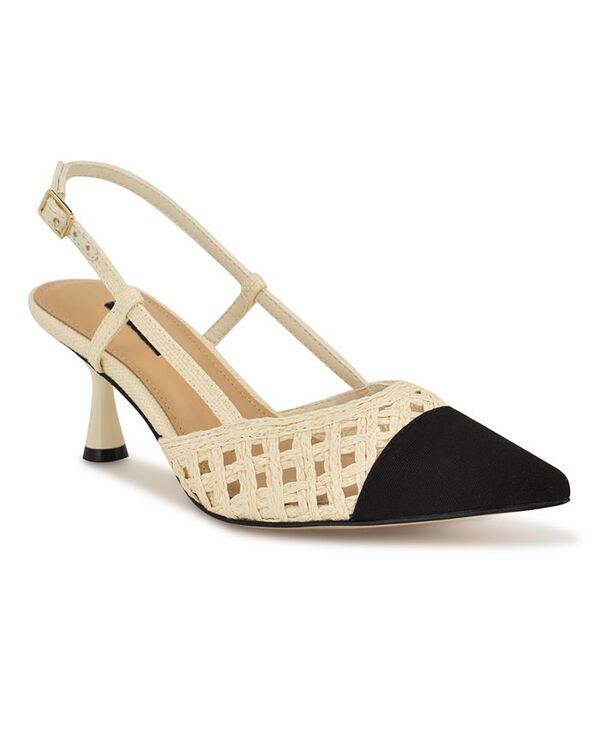 ナインウェスト レディース シューズ パンプス Nine West Womens Railen Pointy Toe Dress Pumps Ivory Black アイボリー