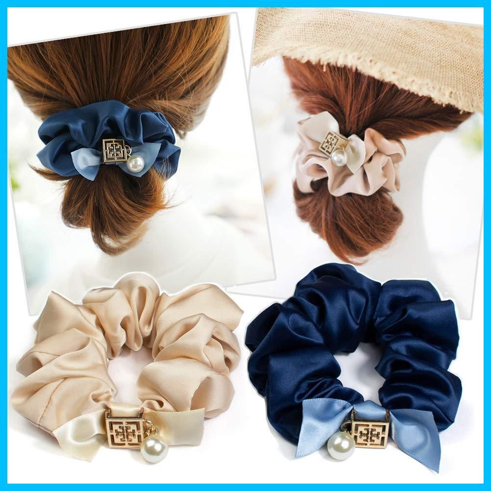 【特価商品】ヘアゴム ヘアゴム ヘアアクセサリー カジュアル 大きめ おしゃれ ボリューム 無地 ヘアポニー 結婚式 レディース パーティ 大人 オフィス リボン ギフト シュシュ (A)
