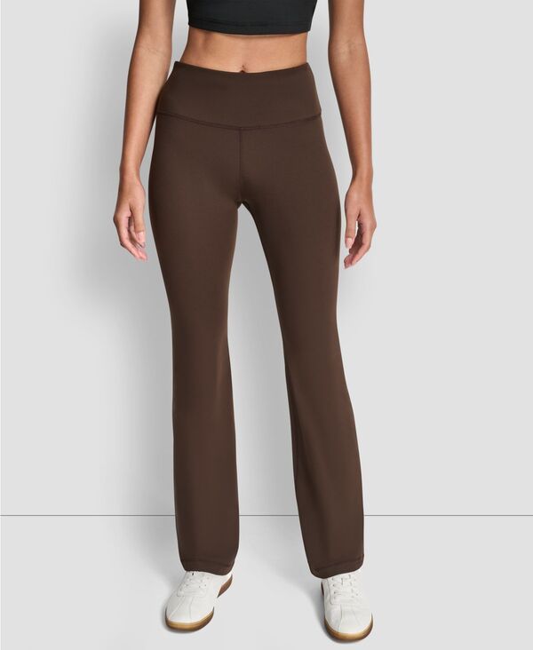 ダナ キャラン ニューヨーク レディース ボトムス レギンス ハイウエスト DKNY Womens Balance Compression HighWaist Flared Leggings Espresso