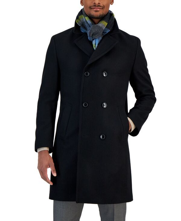 ナウティカ メンズ アウター ジャケット・ブルゾン ウール コート Nautica Mens ClassicFit Double Breasted Wool Overcoat Black ブラック