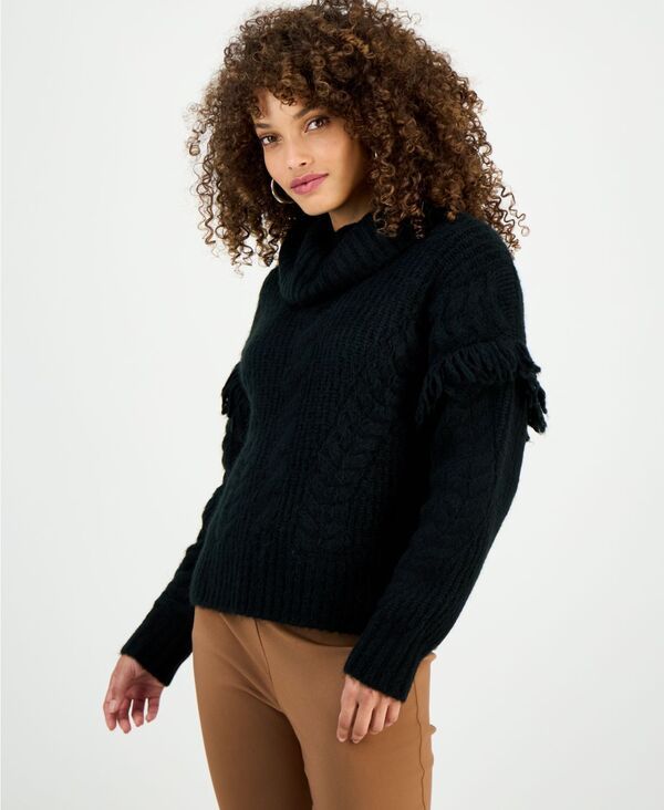 アイエヌシー インターナショナル コンセプト レディース アウター ニット・セータートルネック フリンジ INC International Concepts Womens Turtleneck Fringe Trim Sweater PXSXXL Deep