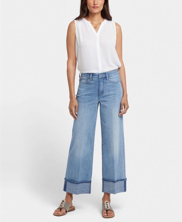 エヌワイディージェイ レディース ボトムス デニムパンツ ワイドレッグ ジーンズ NYDJ Womens Teresa Wide Leg Cuff Jeans Madison River 25,418円
