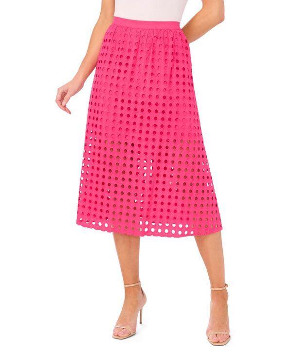 セセ レディース ボトムスカート ミディ CeCe Womens Circleyelet Midi Skirt Pink Taffy ピンク