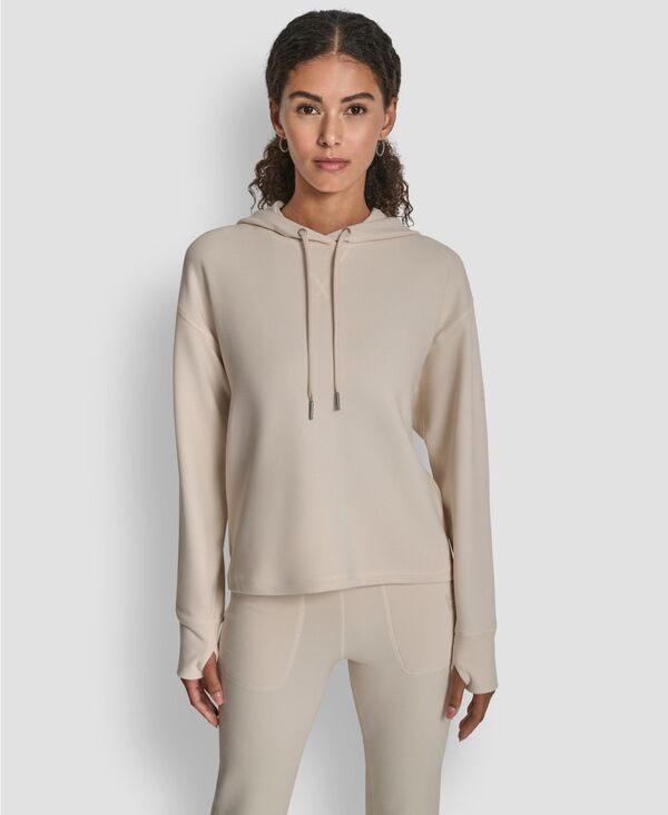 ダナ キャラン ニューヨーク レディース アウター パーカー・スウェット DKNY Womens Transcend Thermal PullOn Hoodie Blonde