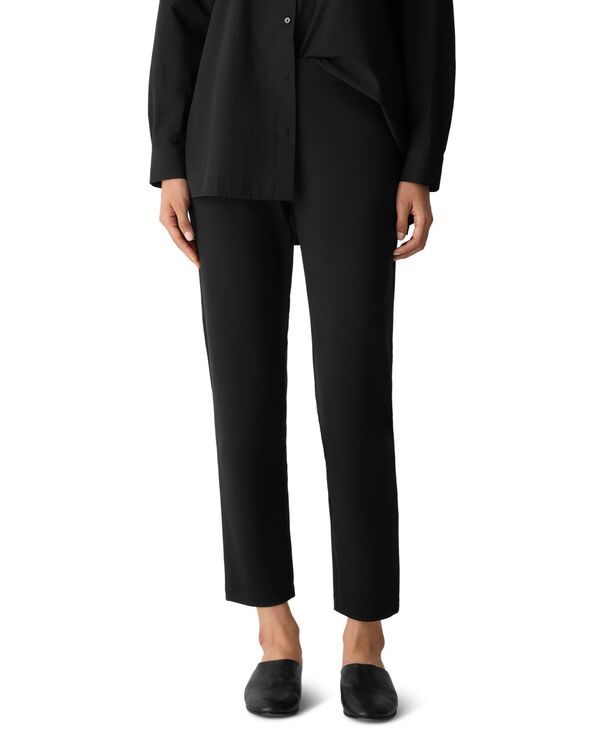 エイリーンフィッシャー レディース ボトムス カジュアルパンツ アンクル ハイウエスト Eileen Fisher Womens HighWaist Anklength Pants Black ブラック