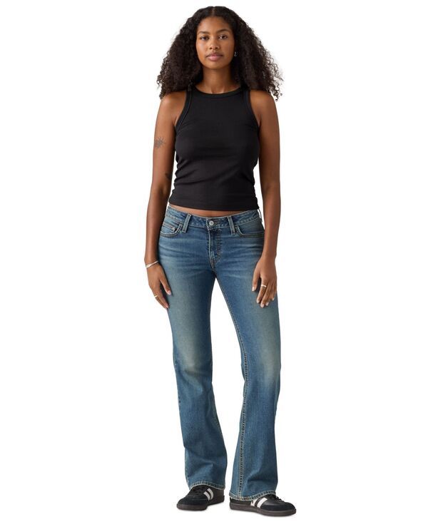 リーバイス レディース ボトムス デニムパンツ ブーツカット ブーツ ジーンズ Levis WomensuperLow Studded Bootcut Jeanshow On The Road Bling