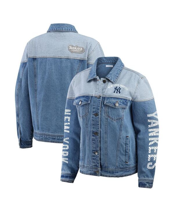 ウェア バイ エリン アンドルーズ レディース アウター ジャケット・ブルゾン デニム WEAR by Erin Andrews Womens New York Yankees FullButton Denim Jacket Denim デニム 21,560円