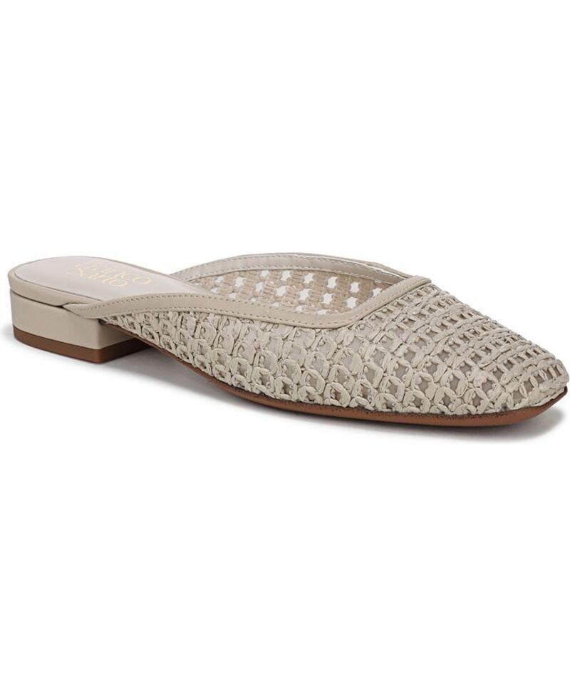 フランコサルト レディース シューズ サンダル ヒール Franco Sarto Womens Dayla 2 Square Toe Block Heel Mules Alabaster White Faux Leather ホワイト