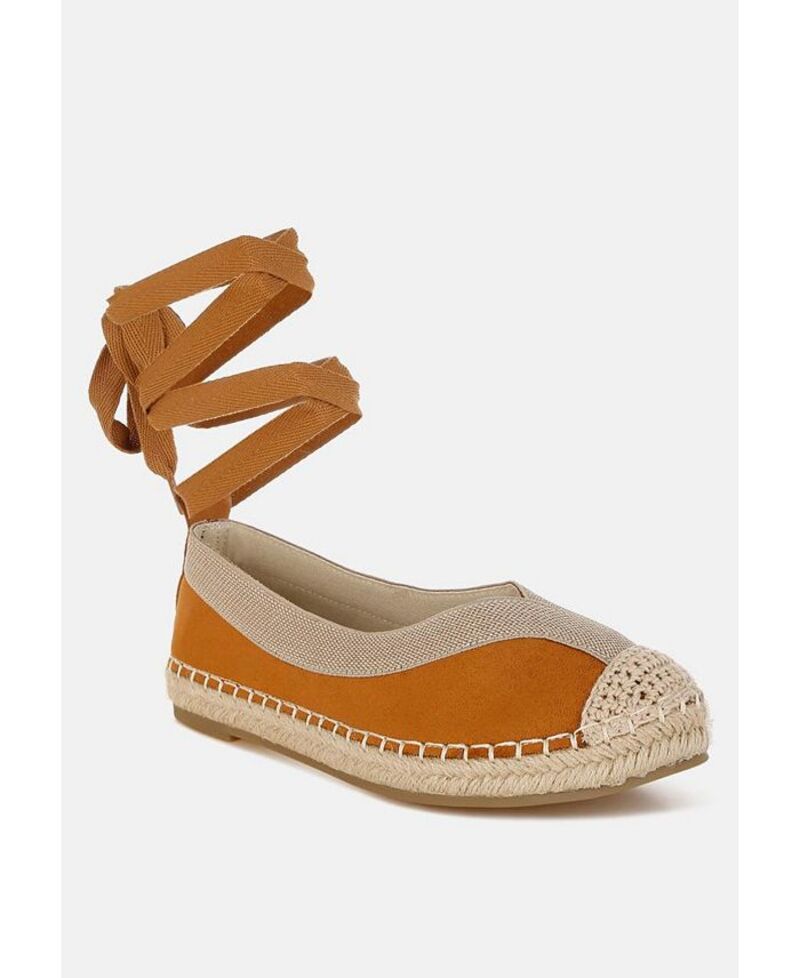 ロンドンラグ レディース シューズ サンダル レース London Rag Yalva Microfiber Detachable Lace Espadrilles Tan タン