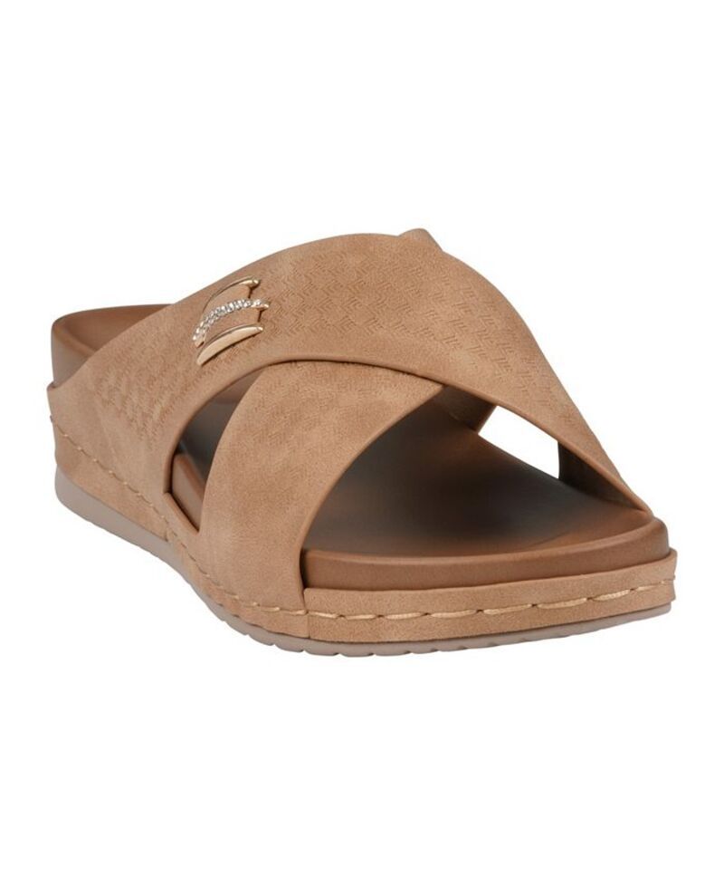 ジーシーシューズ レディース シューズ サンダル GC Shoes Womens Carter SlipOn Wedge Sandals Tan タン
