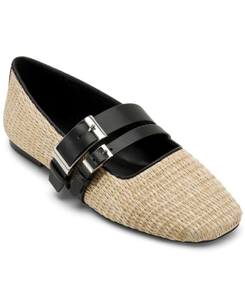 ダナ キャラン ニューヨーク レディース シューズ パンプス DKNY Womens Dade Almond Toe Ballet Flats Natural Black ブラック