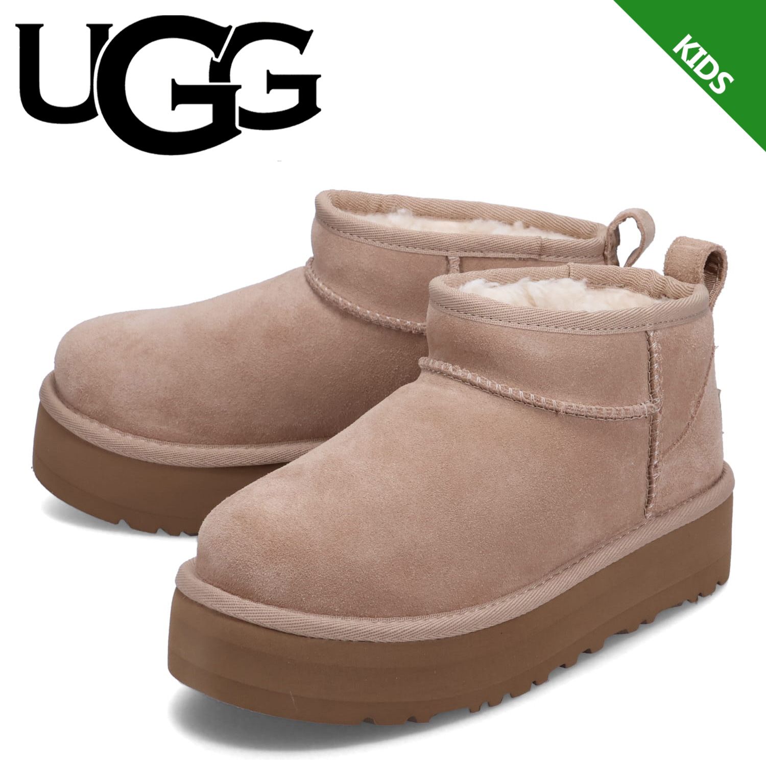 UGG アグ ウルトラミニ プラットフォーム ムートンブーツ クラシック キッズ 厚底 1157791K