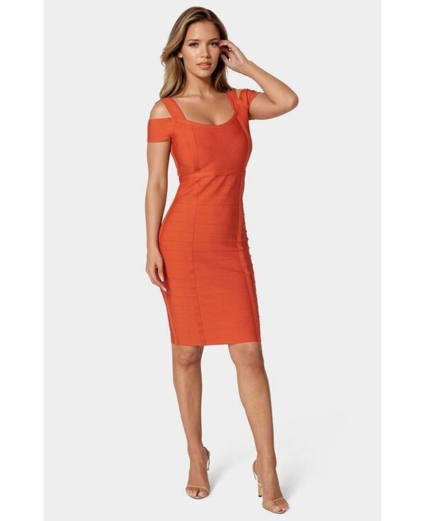 ベベ レディース トップス ワンピース ミディ Bebe Womens Sim Midi Bandage Dress Red レッド