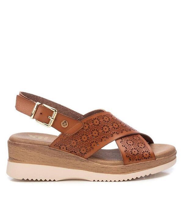 キシタイ レディース シューズ サンダル XTI Womens Wedge Sandals Camel キャメル