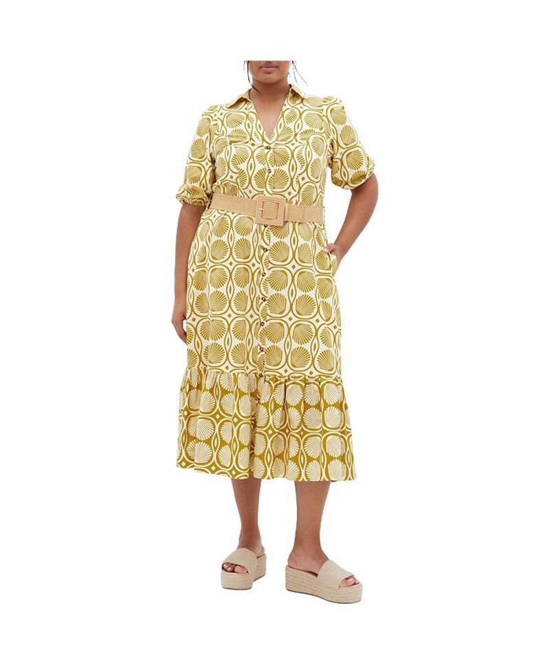シティーシック レディース トップス ワンピース プラスサイズ CITY CHIC Plus Size Anna Seashell Dress Seashells