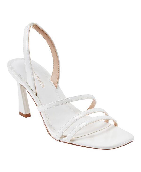 マークフィッシャー レディース シューズ サンダル Marc Fisher Womens Nalina Strappy Stiletto Sandals White Patent ホワイト