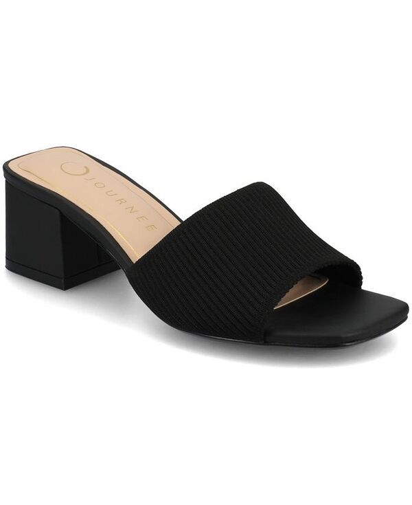 ジュルネ コレクション レディース シューズ サンダル ニット Journee Collection Womens Shilin Slip On Knit Dress Sandals Black ブラック